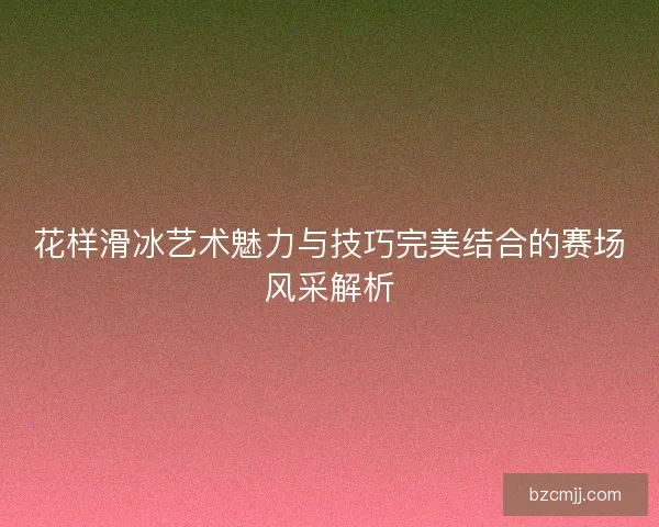 花样滑冰艺术魅力与技巧完美结合的赛场风采解析